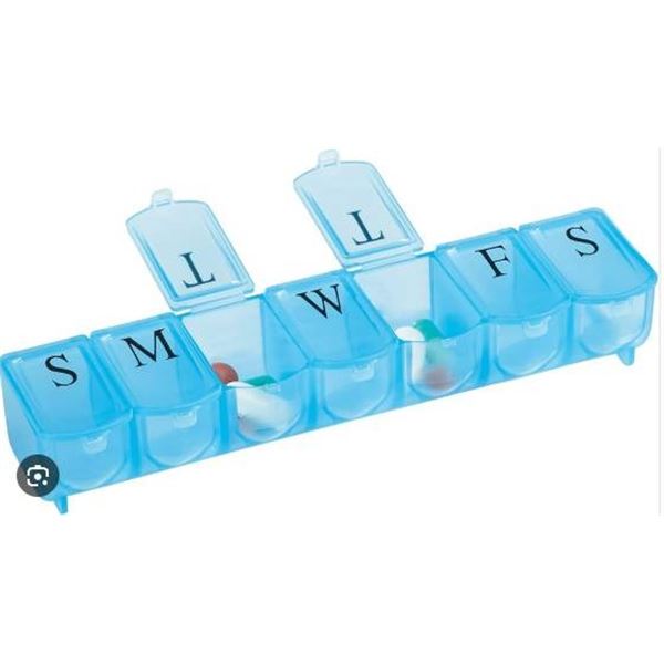 Apex 7-Day Ultra Bubble-Lok Pill Organizer with Push Release Design