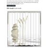 Image 1 : Zen Fabric Decorative Shower Curtain, 71 x 71 Inches, Model CS201002