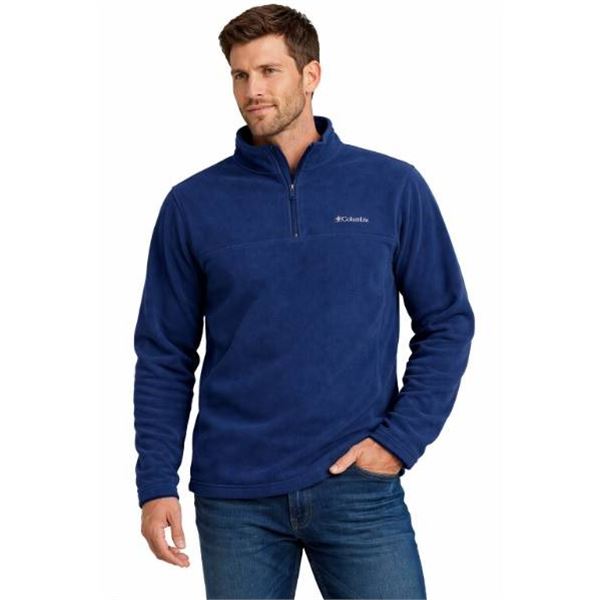 Columbia Blue Quarter-Zip Fleece Pullover – XL