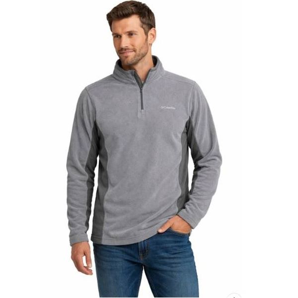 Columbia Klamath Range II Men’s Half-Zip Fleece, Size L/G, Gray