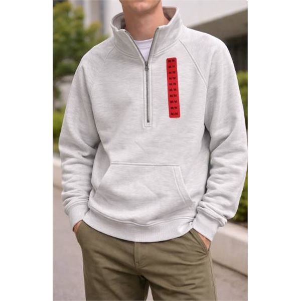 Danskin Women’s Quarter-Zip Sweatshirt, Medium, Gray