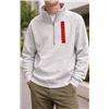 Image 1 : Danskin Women’s Quarter-Zip Sweatshirt, Medium, Gray