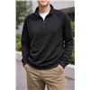 Image 1 : Greg Norman Men’s Long Sleeve Golf Pullover, Size Large, Black