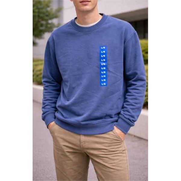 Bench Sweatshirt L/G, Blue, Made in Cambodia