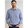 Image 1 : Nautica Slim Fit Button-Up Long Sleeve Shirt, Blue & White Checkered Pattern