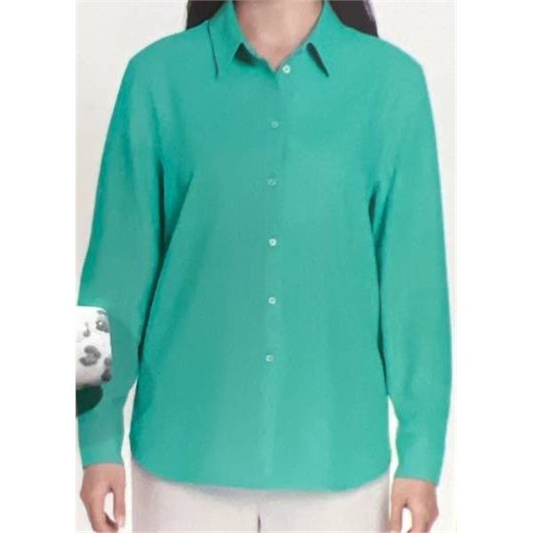Ted Baker Women’s Turquoise Long-Sleeve Shirt, Size Medium