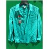 Image 2 : Ted Baker Women’s Turquoise Long-Sleeve Shirt, Size Medium