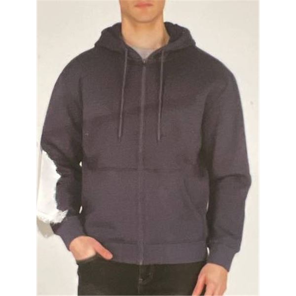 BC Clothing Co. Men’s Fleece-Lined Full-Zip Hoodie, XL, Grey