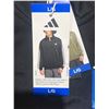 Image 2 : Adidas Black Half-Zip Pullover with White Stripes, Size L/G