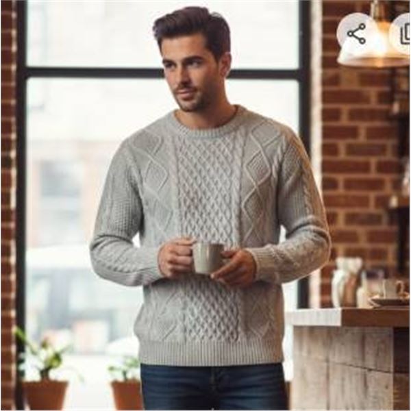 Kersh Wool Rich Blend Sweater, XS, Cable Knit Design