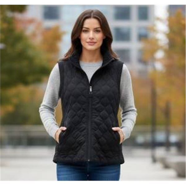Kirkland Signature Quilted Vest, Black, Size Large