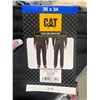 Image 2 : CAT Fleece-Lined Canvas Pant in Black, Size 36 x 34