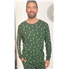 Image 1 : PL by Petit Lem Men’s Pajama Set, XL, Green with Tree Print