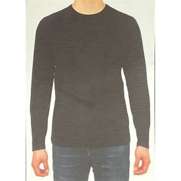 Rough Dress Long Sleeve T-Shirt M/M Black Crew Neck