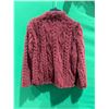 Image 4 : 32 Degrees Heat Women’s Plush Cable Knit Jacket, Maroon, Size M