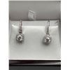 Image 1 : $1475 APPRAISED HALO CUT 2.00 CARAT EARRING SET