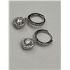 Image 2 : $1475 APPRAISED HALO CUT 2.00 CARAT EARRING SET