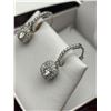 Image 3 : $1475 APPRAISED HALO CUT 2.00 CARAT EARRING SET