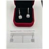 Image 5 : $1475 APPRAISED HALO CUT 2.00 CARAT EARRING SET