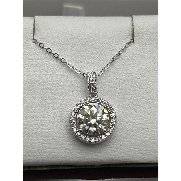 $1680 APPRAISED 2.00 CARAT SOLITAIRE PENDANT & CHAIN SET