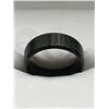 Image 1 : Solid Black Titanium Ring, Matte Finish, SIZE 10 Band