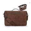 Image 1 : Rainsmore RM20018 Leather Laptop Bag, Brown, Size L