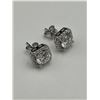 Image 2 : $1500 APPRAISED 2.00 HALO CUT STUD EARRING SET