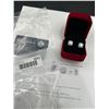 Image 7 : $1500 APPRAISED 2.00 HALO CUT STUD EARRING SET