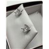 Image 3 : $1335 APPRAISED PRINCESS CUT 2.00 CARAT SOLITAIRE EARRINGS