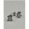 Image 4 : $1335 APPRAISED PRINCESS CUT 2.00 CARAT SOLITAIRE EARRINGS