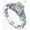 Image 1 : Jeulia  Ring 4.3 Carat Butterfly Ring 925 Sterling Silvers Crystal Ring Topaz Rings Size 8.5