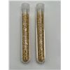 Image 1 : Two Glass Vials Containing Golden Flake material