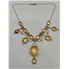 Image 1 : 10K Yellow Gold Necklace With Citrine Stones $5700 Certificate