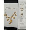 Image 5 : 10K Yellow Gold Necklace With Citrine Stones $5700 Certificate