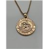 Image 2 : Gold Clad Saint Christopher Pendant Necklace with Chain
