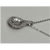 Image 3 : $2245 APPRAISED 3.00 CARAT TEAR DROP PENDANT & CHAIN SET