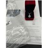 Image 7 : $2245 APPRAISED 3.00 CARAT TEAR DROP PENDANT & CHAIN SET