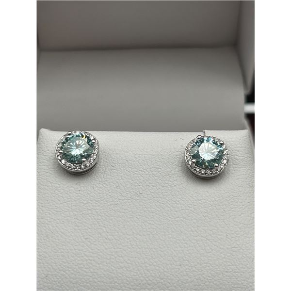 $1375 APPRAISED 2.00 CARAT SOLITAIRE EARRING SET
