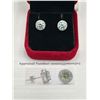 Image 7 : $1375 APPRAISED 2.00 CARAT SOLITAIRE EARRING SET