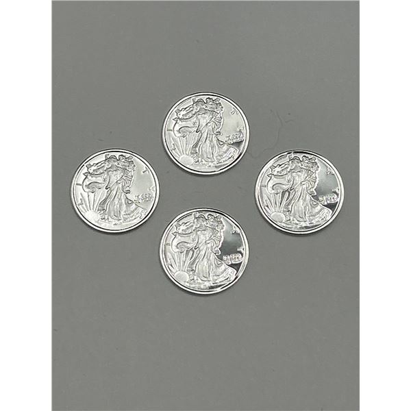 4 One-Gram Fine Silver Liberty .999  Coins