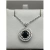 Image 1 : $1070 APPRASIED 1.00 CARAT BLACK SOLITAIRE PENDANT SET