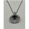 Image 4 : $1070 APPRASIED 1.00 CARAT BLACK SOLITAIRE PENDANT SET