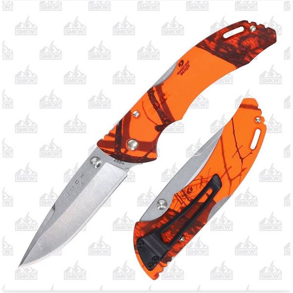 Buck Knives Bantam BLW Model 285 with Orange Camo Handle