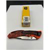 Image 3 : Buck Knives Bantam BLW Model 285 with Orange Camo Handle