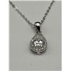 Image 1 : $985 APPRAISED 1.0 CARAT TEAR DROP SOLITAIRE PENDANT SET