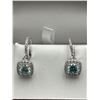 Image 1 : $1430 APPRAISED 2.00 CARAT HALO CUT EARRING SET