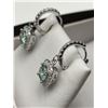 Image 2 : $1430 APPRAISED 2.00 CARAT HALO CUT EARRING SET
