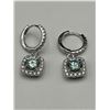 Image 3 : $1430 APPRAISED 2.00 CARAT HALO CUT EARRING SET
