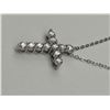 Image 2 : $1100 APPRAISED 1.00 CARAT CROSS PENDANT AND CHAIN SET