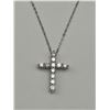 Image 4 : $1100 APPRAISED 1.00 CARAT CROSS PENDANT AND CHAIN SET